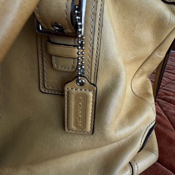 Vintage Coach Satchel Bag Naked Natural Leather - Picture 2 of 14